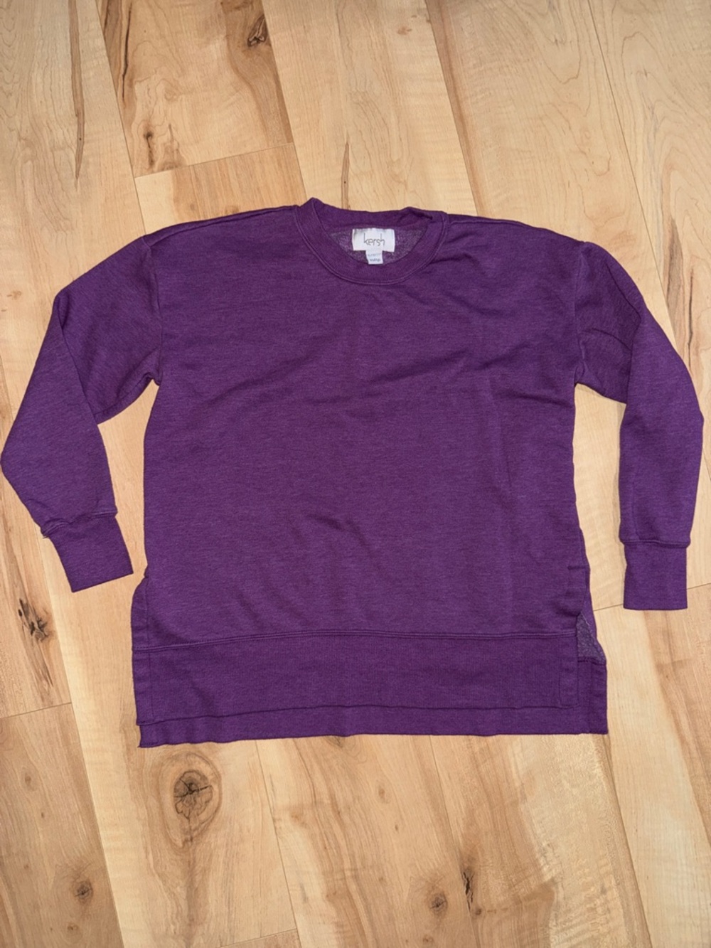 Kersh Women's Purple Crew Neck Sweater, Size XSmall